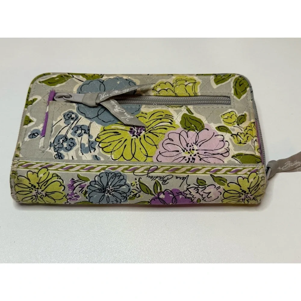 Vera Bradley Floral Wallet Clutch Zip Around Organizer 7.5" - Picture 3 of 6